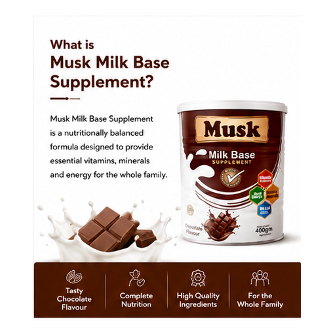 Musk Milk Base Nutritional Supplement – Complete Daily Nutrition for Energy, Growth & Wellness