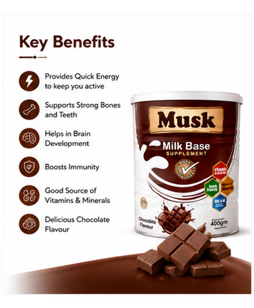 Musk Milk Base Nutritional Supplement – Complete Daily Nutrition for Energy, Growth & Wellness